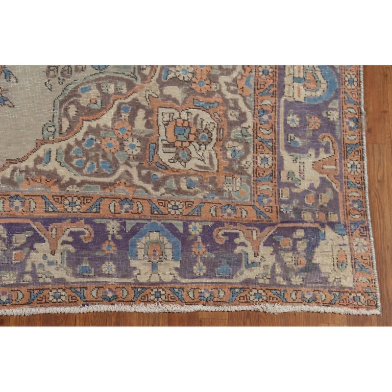 Tabriz Persian Vintage Area Rug Handmade Wool Carpet - 7'8"x 11'2"