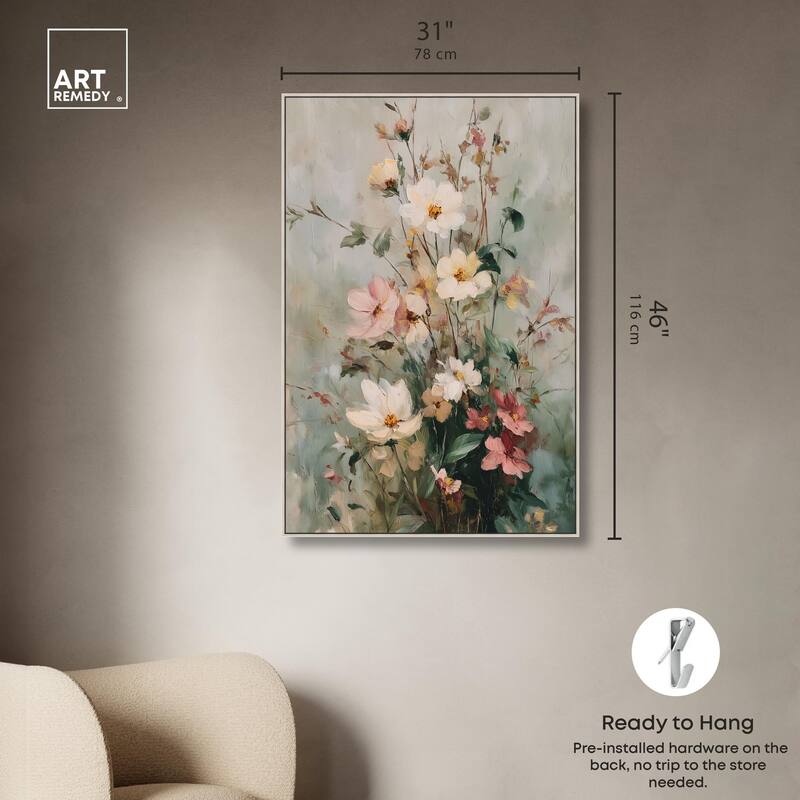 Vintage White Whispers Canvas by Art Remedy
