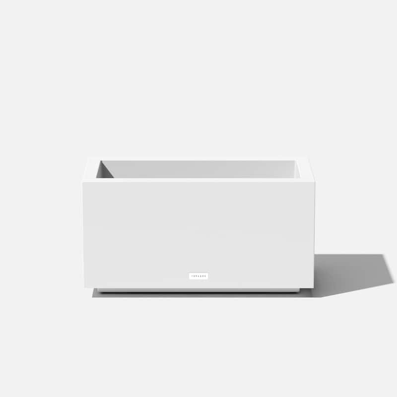 Block Series Long Box Planter - 13"H x 11"W x 25"L - White