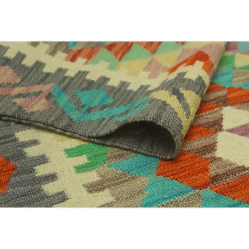 Sangat Flatweave Elyssa Red/Ivory Runner - 2'9" x 8'5"