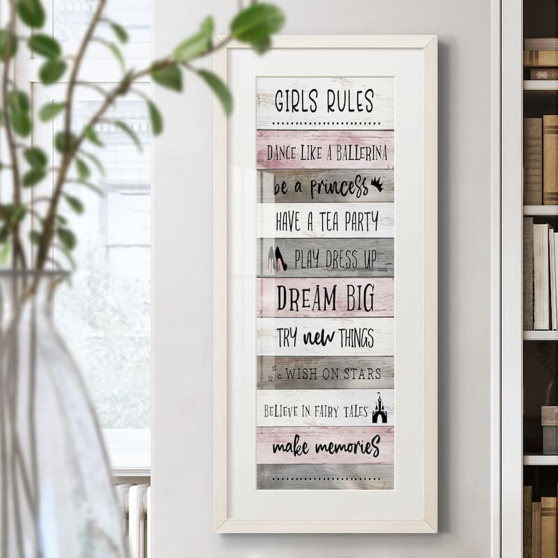 Girls Rules-Premium Gallery Framed Print