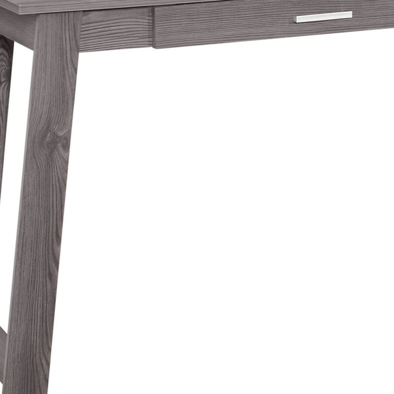 Wood Computer Desk with Drawer, Rectangular Shape and Veneer Finish
