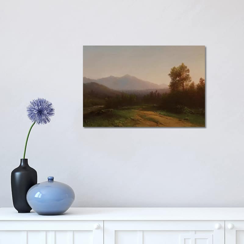 iCanvas "Hudson River Landscape, c.1860-5 " by Homer Dodge Martin Canvas Print - 12x18x1.5