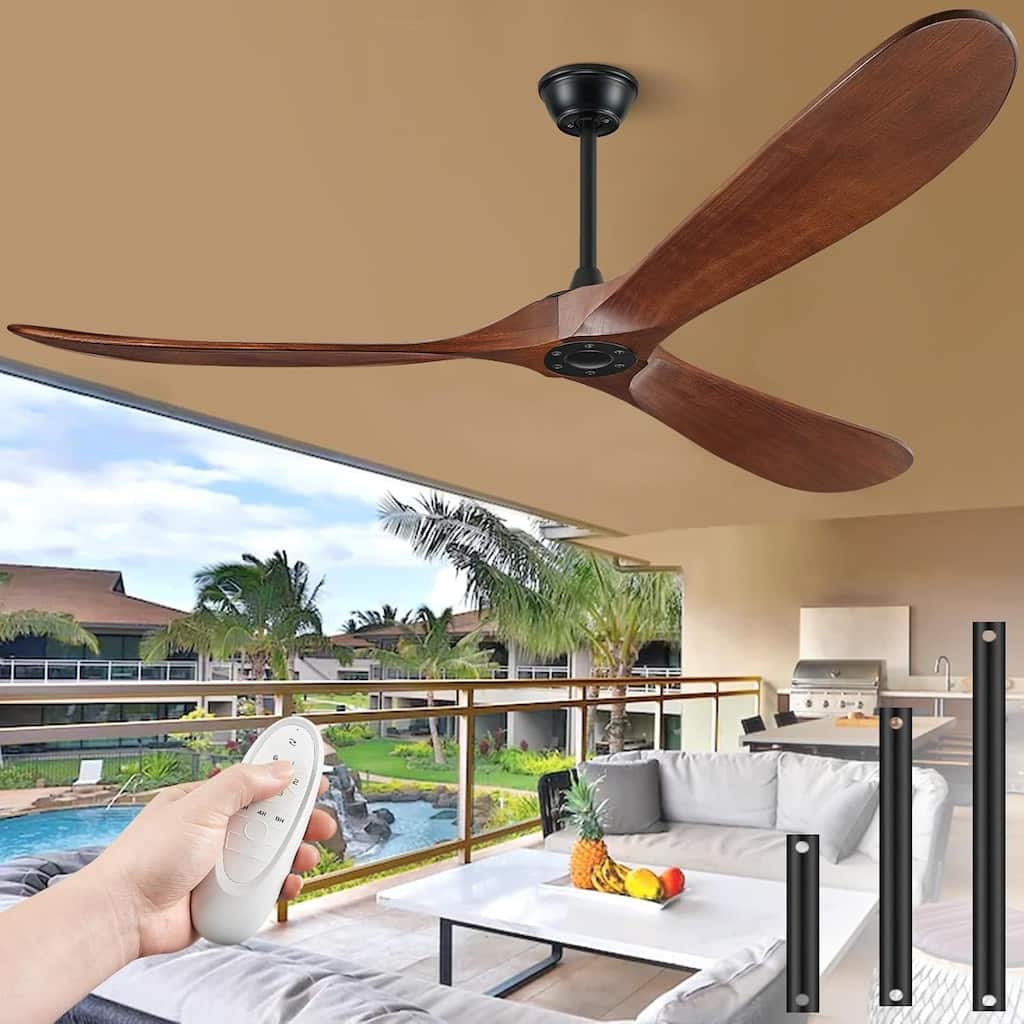 Large Size 8 pcs Blades Ceiling Fan With Dimmable LED