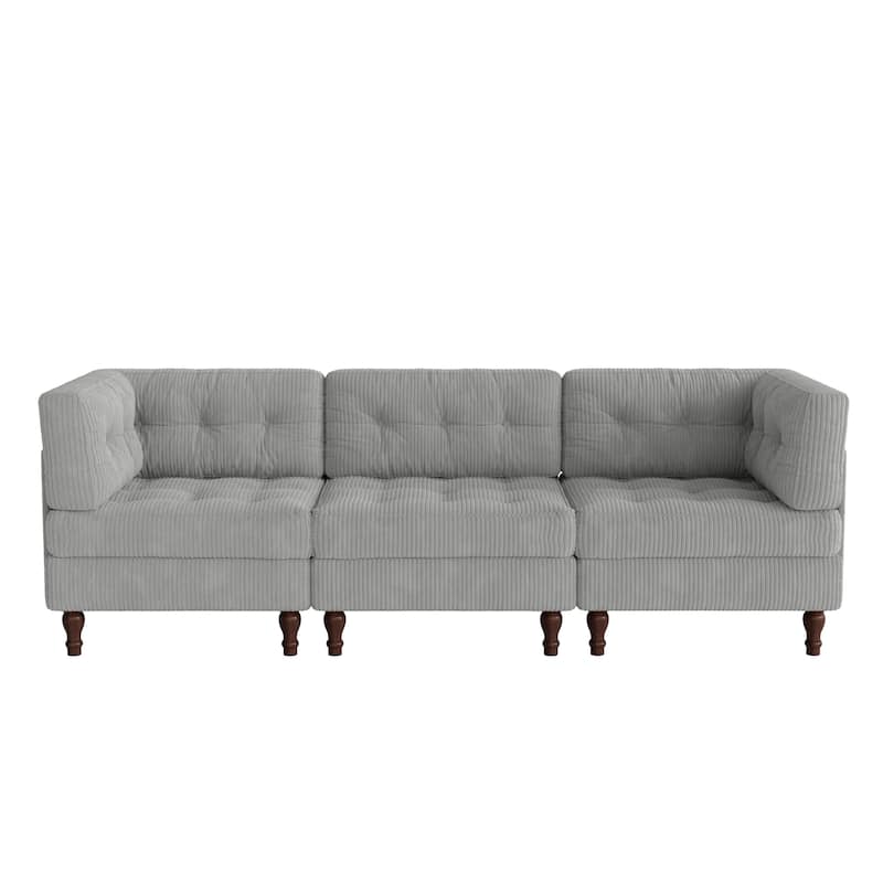 Madison Oversized Upholstered Corduroy Modular Sectional Sofa