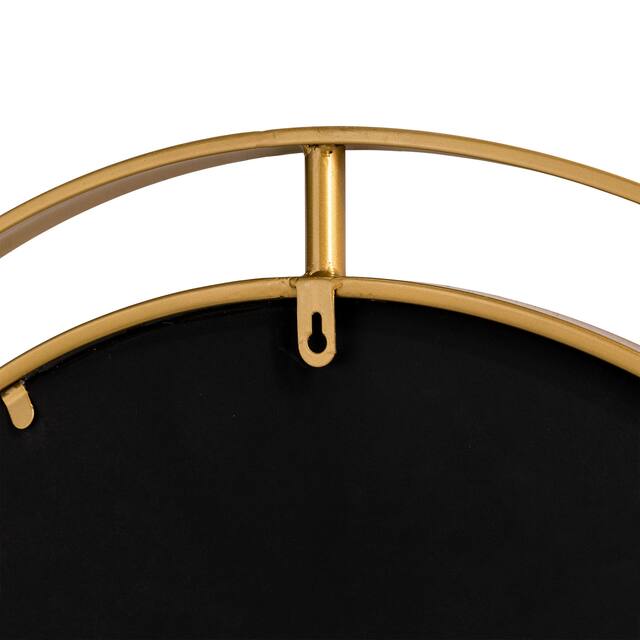 Glitzhome Oversized Iron-framed Round Wall Mirror