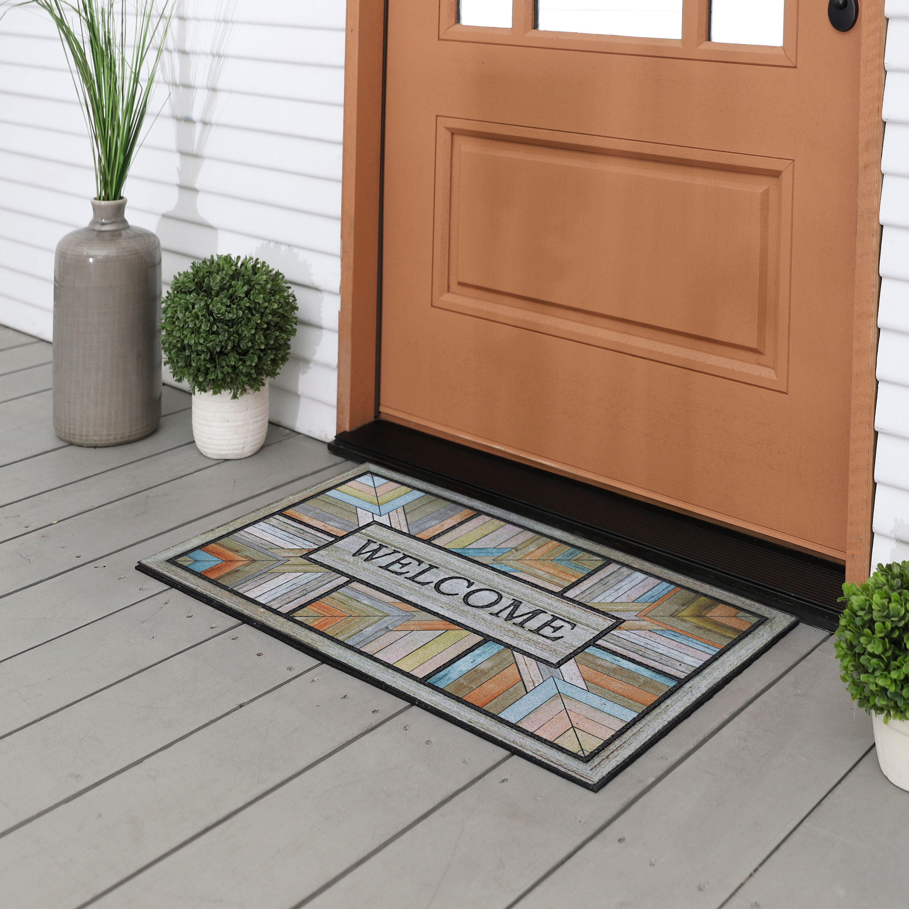 Mohawk Home Colorful Roots All Weather Recycled Rubber Door Mat - 1'6" x 2'6"
