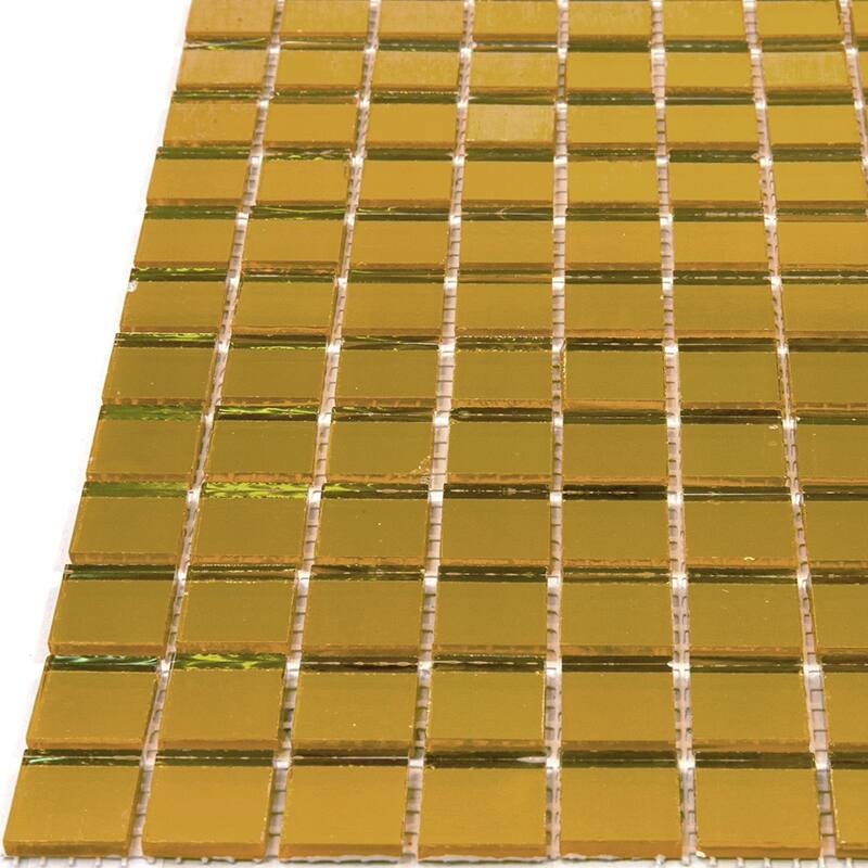 Apollo tile 12" x 12" Altin Glossy Amber Gold Glass Tile (20 sq ft/case) - 20 Pack