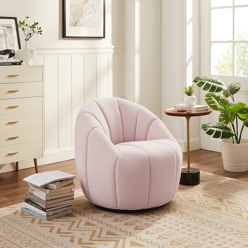 Art Leon Modern Swivel Barrel Chair