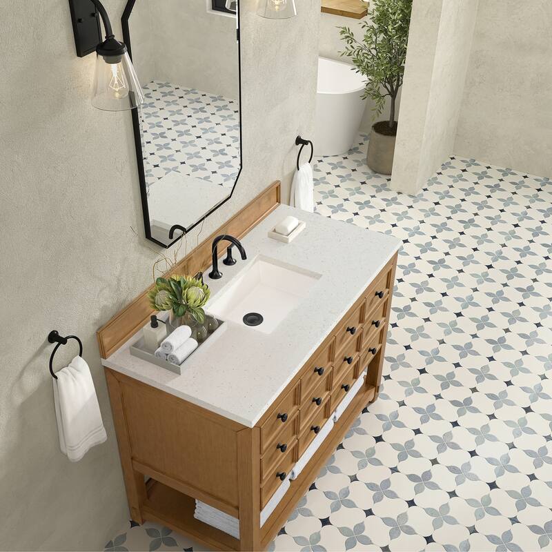 Malibu 48" Single Vanity, Amber Birch