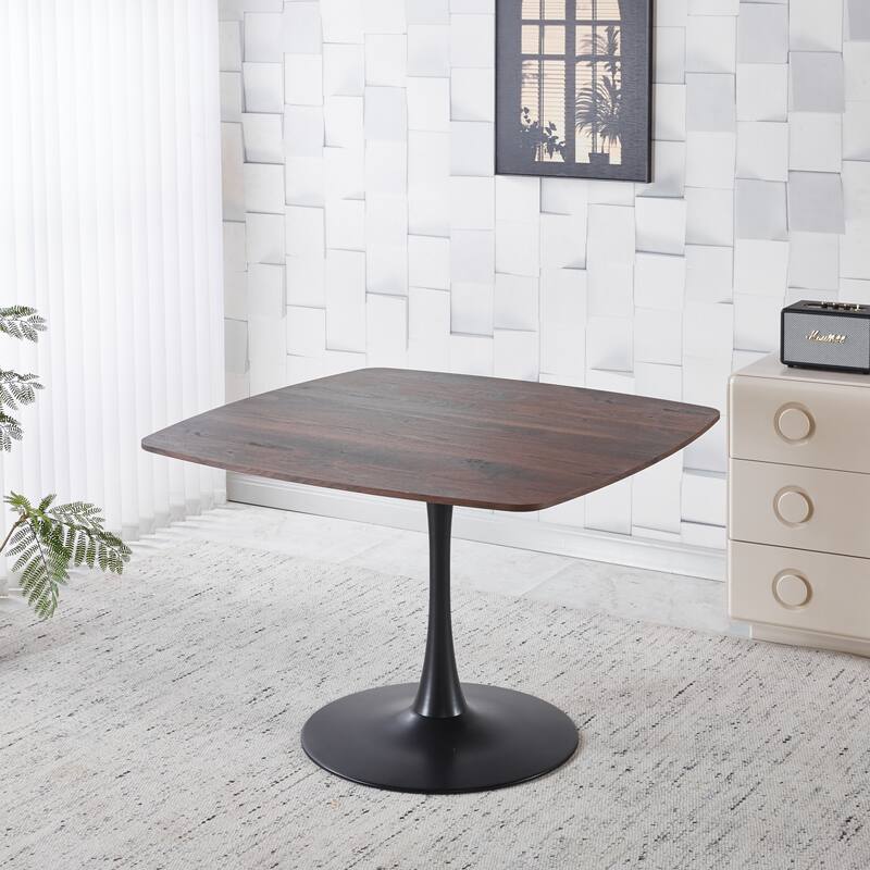 42.12 inch Modern Dining Table - Easy Assembly & Sturdy Metal Legs