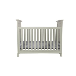 HomeRoots Gray Solid and Manufactured Wood Standard Three In One Convertible Crib - 56