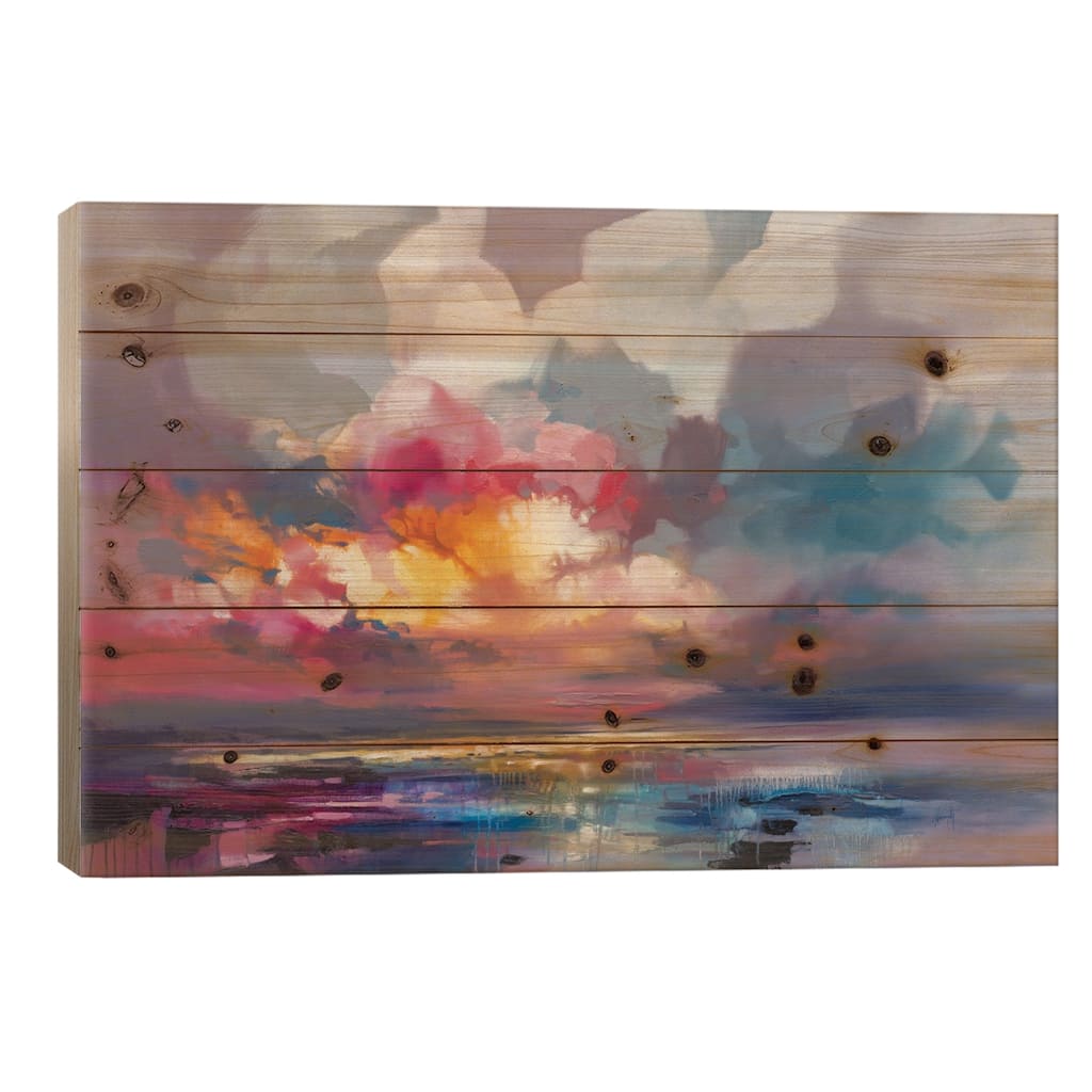 Displacement Print On Wood by Scott Naismith - Multi-Color