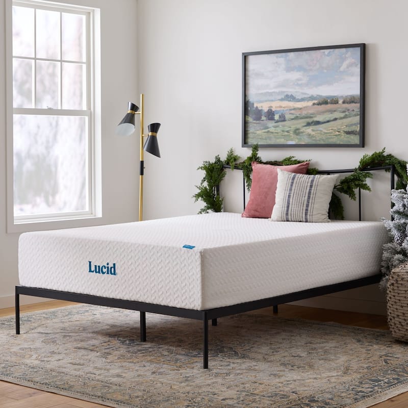 Lucid SureCool 14-inch Gel Memory Foam Mattress, Medium-Plush Feel