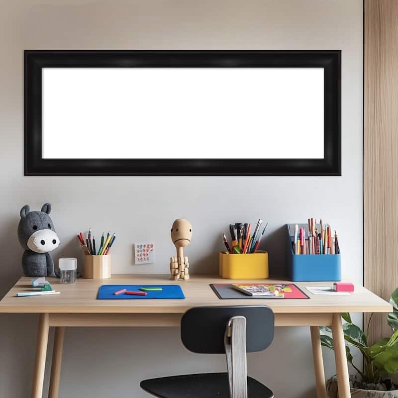 Amanti Art Grand Black Narrow Framed Dry Erase Magnetic Board