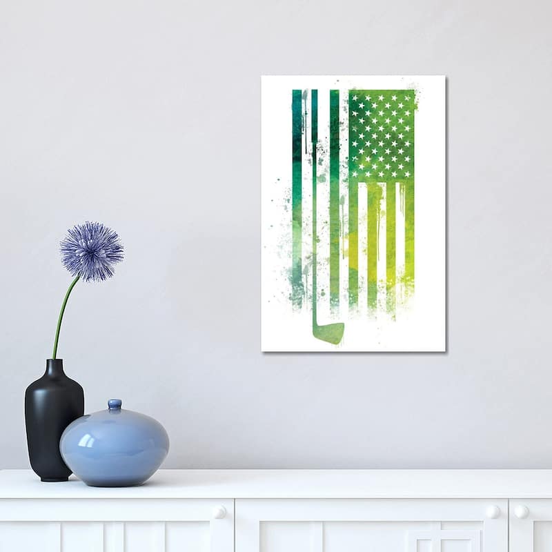 iCanvas "Golf Sports Flag" by 5by5collective Canvas Print - 18x12x1.5