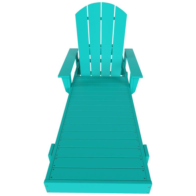 Polytrends Laguna Hdpe All Weather Outdoor Patio Pool Reclining Chaise Lounge With Arms And Wheels