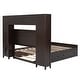 preview thumbnail 49 of 105, Modern Platform Bed with Integrated Cabinet, Trundle Bed and Drawers