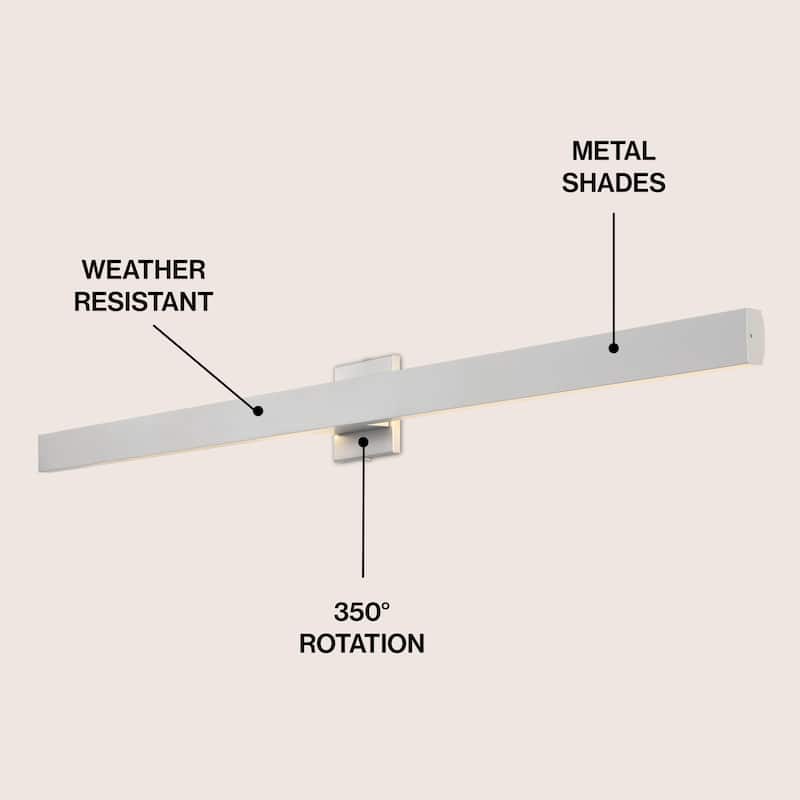 Palco Modern Minimalist Indoor/Outdoor Metal 350-Degree Rotatable Dimmable Integrated LED Wall Sconce, by JONATHAN Y