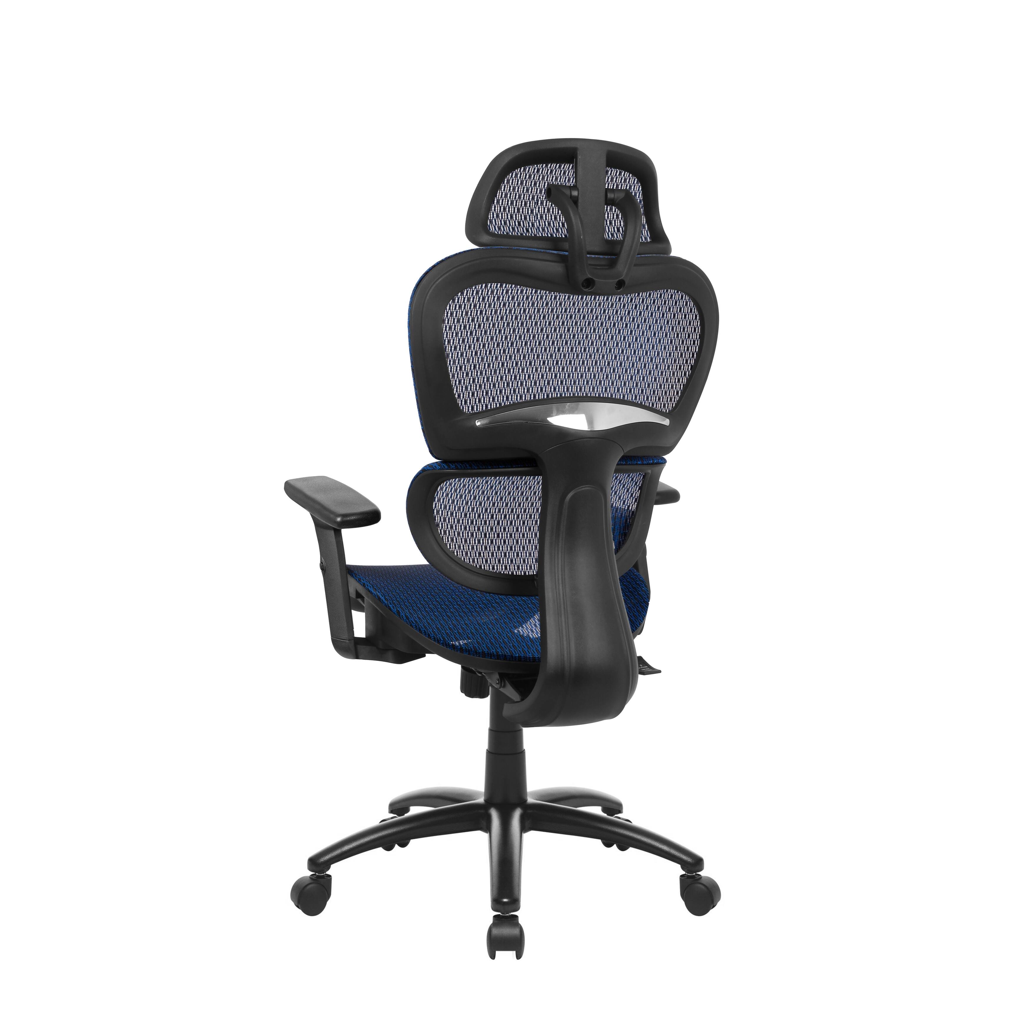 Mesh Ergonomic Office Chair w/ Lumbar Support and Adjustable Headrest