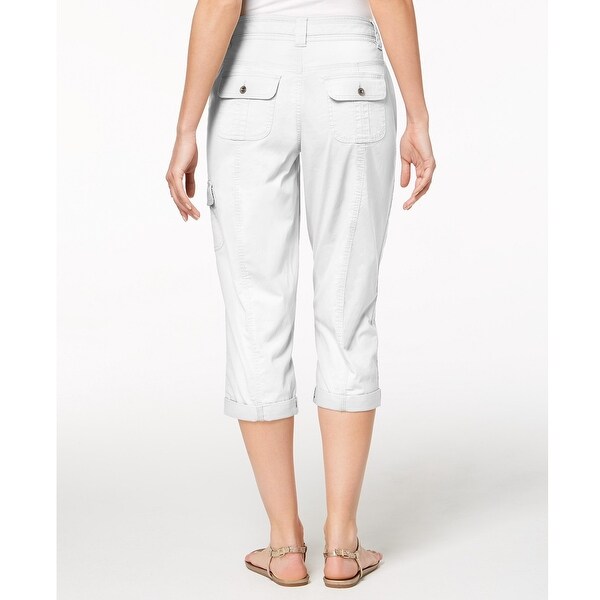 white capri cargo pants