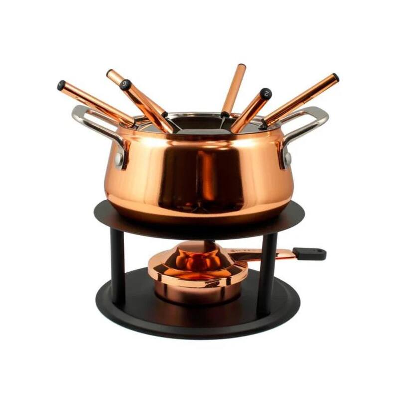 Swissmar Copper Plated Stainless Steel Fondue Set
