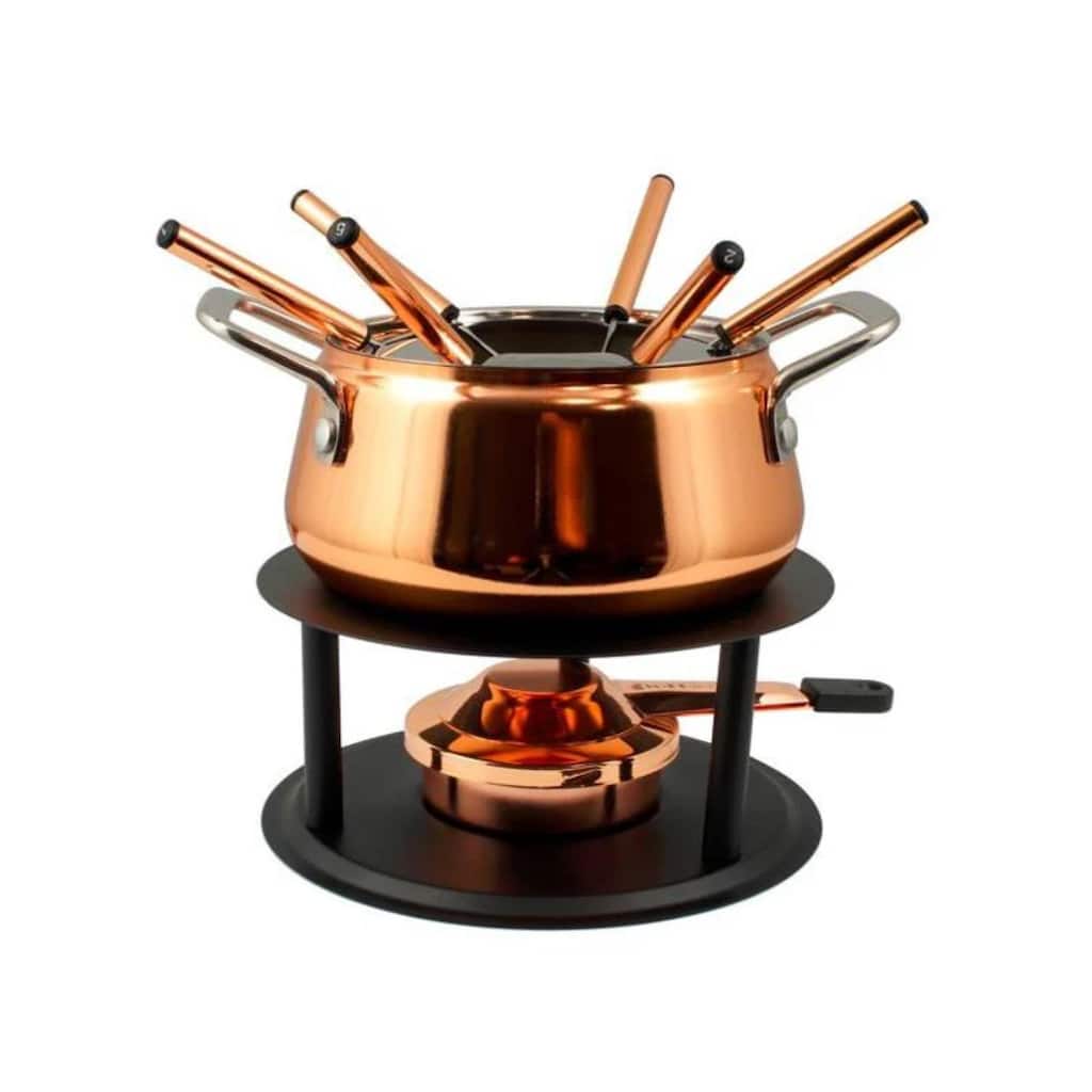 Swissmar Copper Plated Stainless Steel Fondue Set