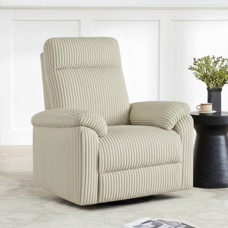 Spruce & Spring Manual Swivel Glider Recliner for Nursery