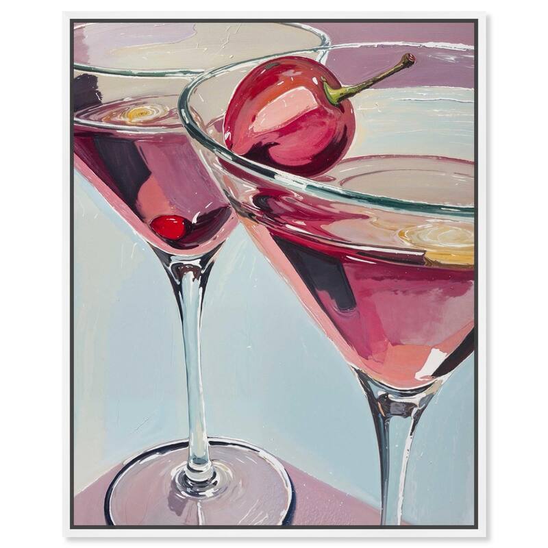 Cherry Cosmo Canvas by Art Remedy - White - 16" x 20"