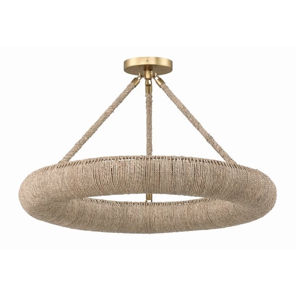 slide 2 of 4, Crystorama Lighting Group OAK-7536_CEILING Oakley 6 Light 24" Wide LED Soft Gold