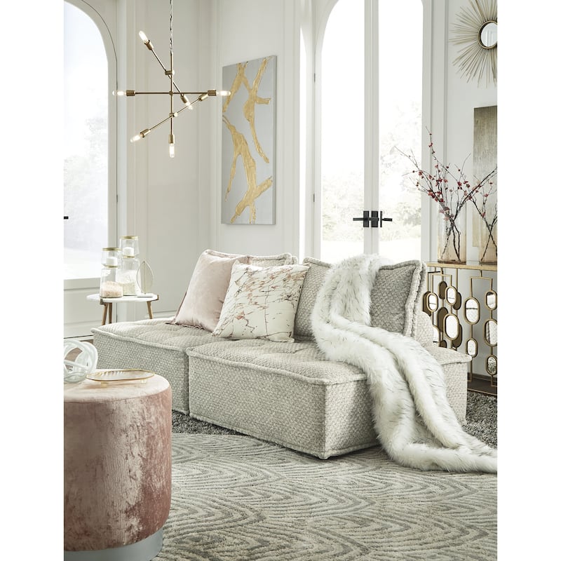 Signature Design by Ashley Bales Gray 2-Piece Modular Seating - 78" W x 39" D x 28" H - Taupe - Symmetrical