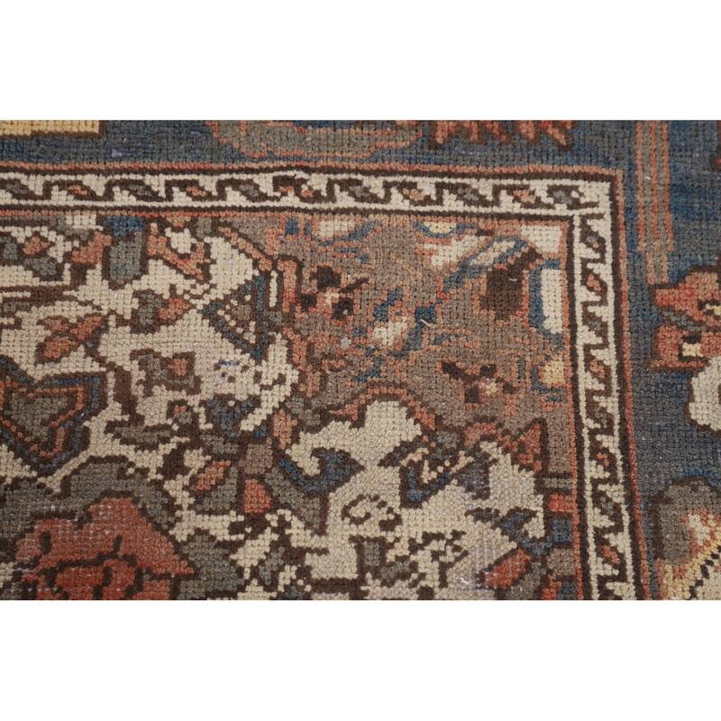 Bakhtiari Persian Vintage Area Rug Handmade Bedroom Wool Carpet - 5'2" x 10'1"