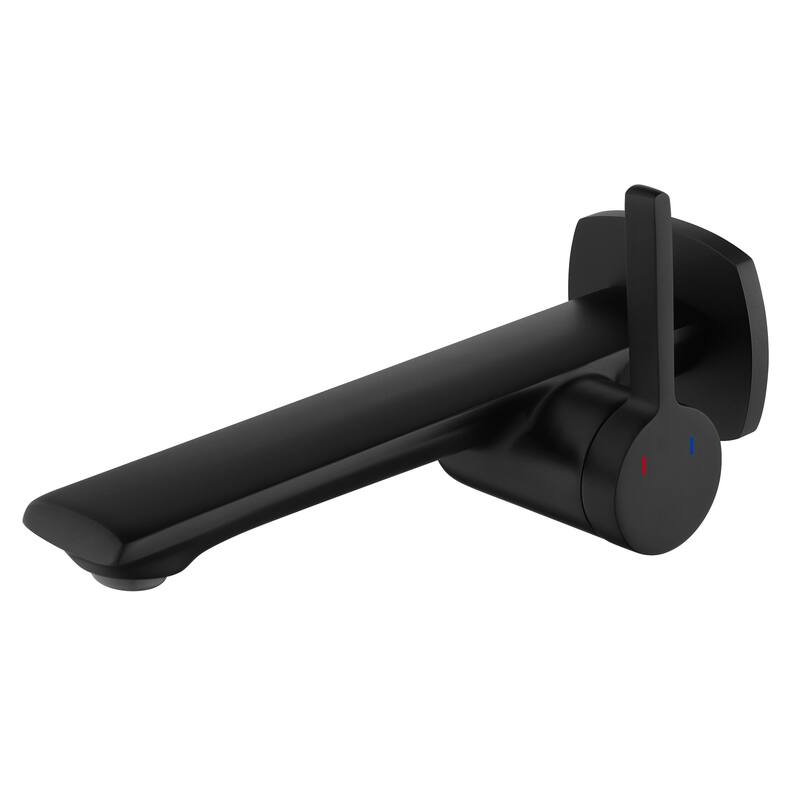 Modland Wall Mount Single Hole Bathroom Faucet, NSF/CUPC Certified & Salt Spray 8 (Matte Black/Rose Gold)