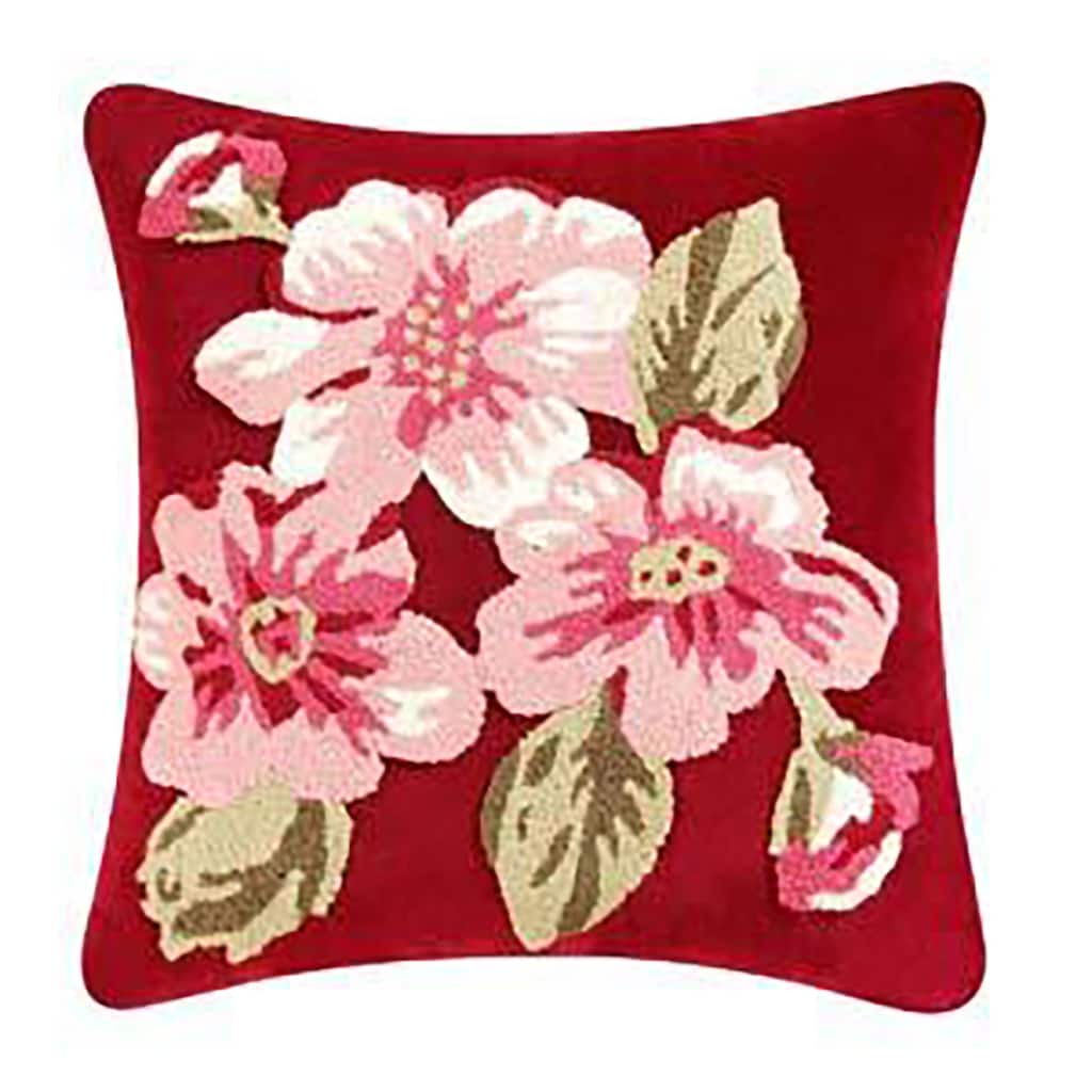18" x 18" Anna Plum Tufted Pillow