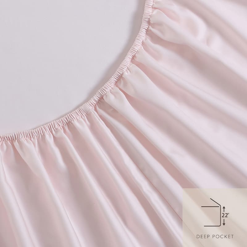 Laura Ashley T800 Cotton Sateen Solid Sheet Set