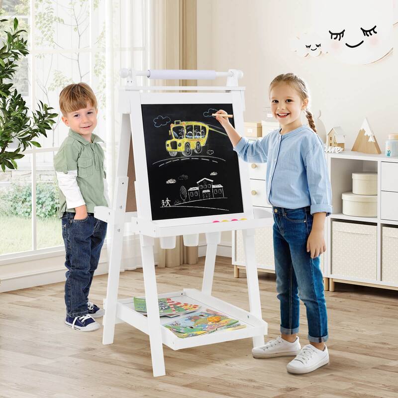 Costway Foldable Easel for Kids 3-in-1 Double-sided Art Easel with - See Details