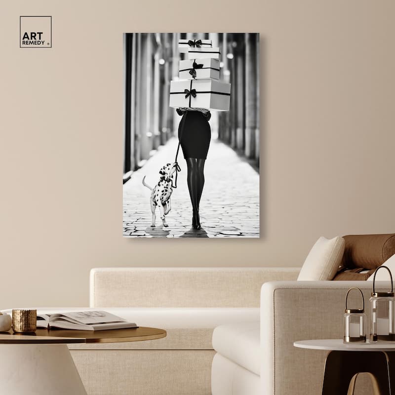 City Dalmatian Canvas by Art Remedy, Gallery Wrapped