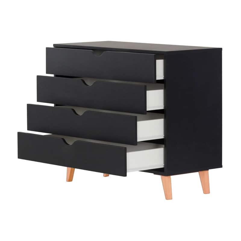 Minimalist 4-Drawer Dresser - Wooden Cabinet