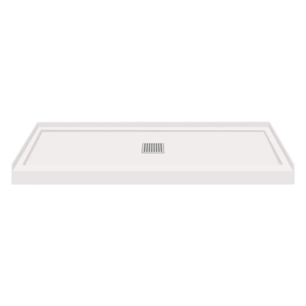 Transolid FL6036C FL-Series 60" x 36" Rectangular Shower Base with