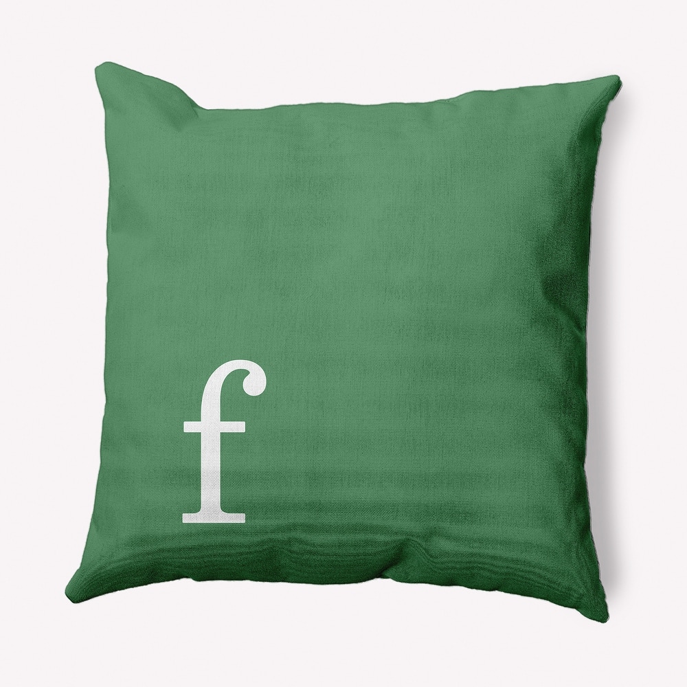 Modern Monogram Indoor/Outdoor Throw Pillow-F