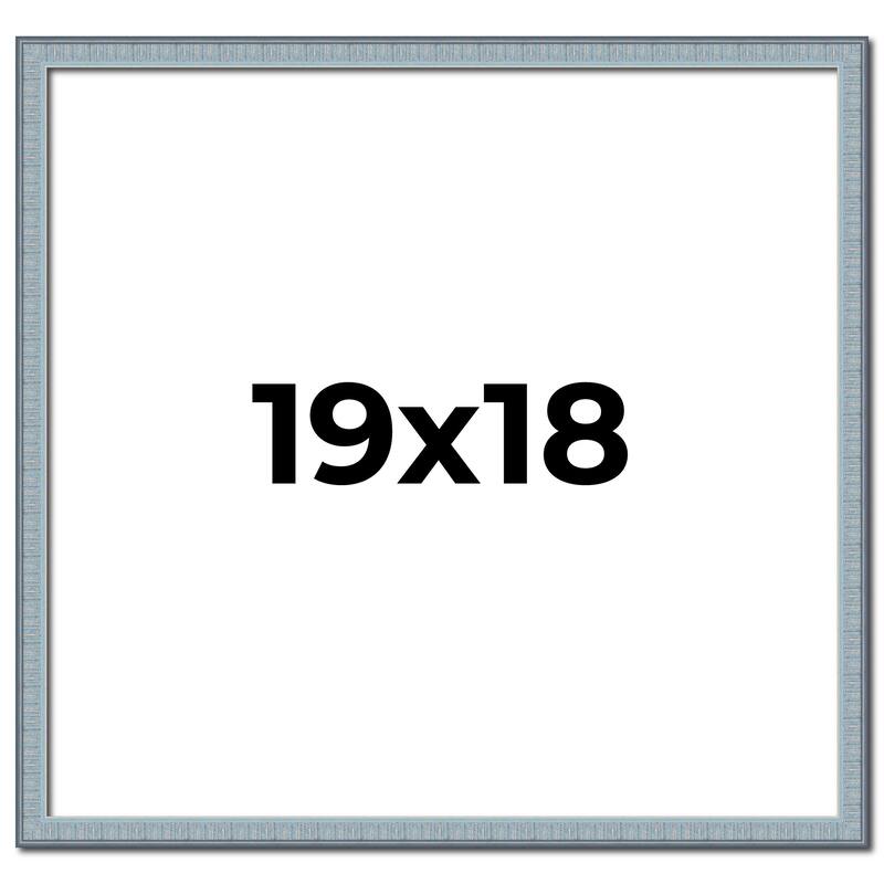 19x18 Frame Rustic Sky Blue Solid Wood Picture Frame | 0.75 Inch
