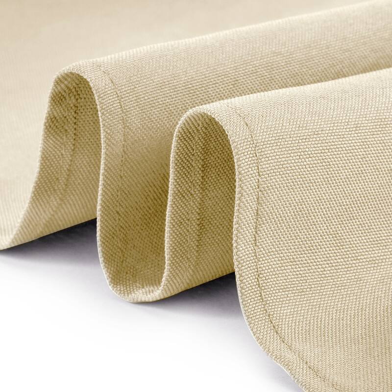 10 Premium 132in Round Tablecloths Beige