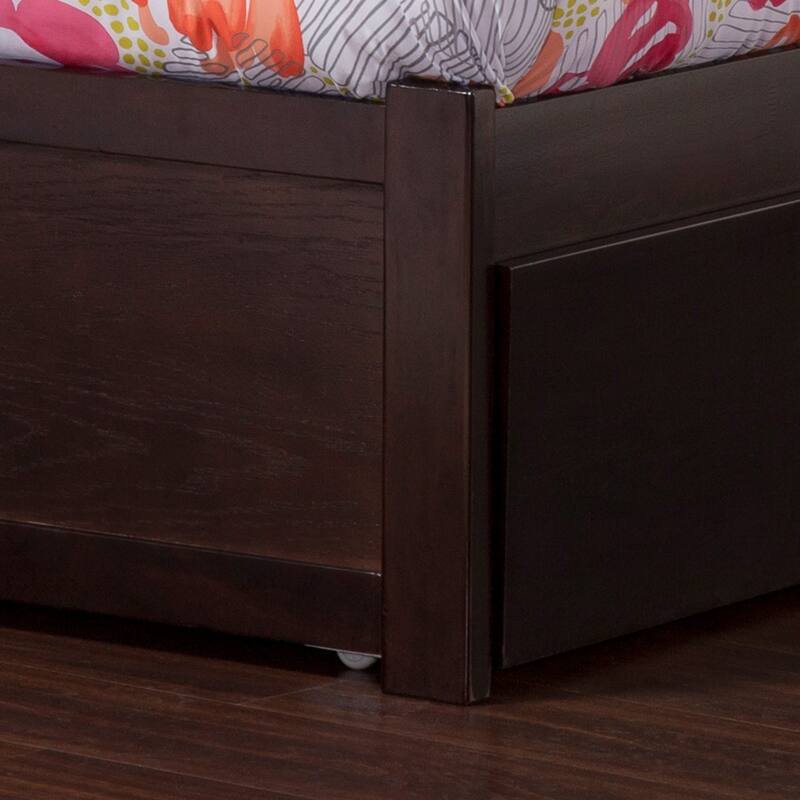 Mission Platform Bed with Footboard and Twin XL Trundle