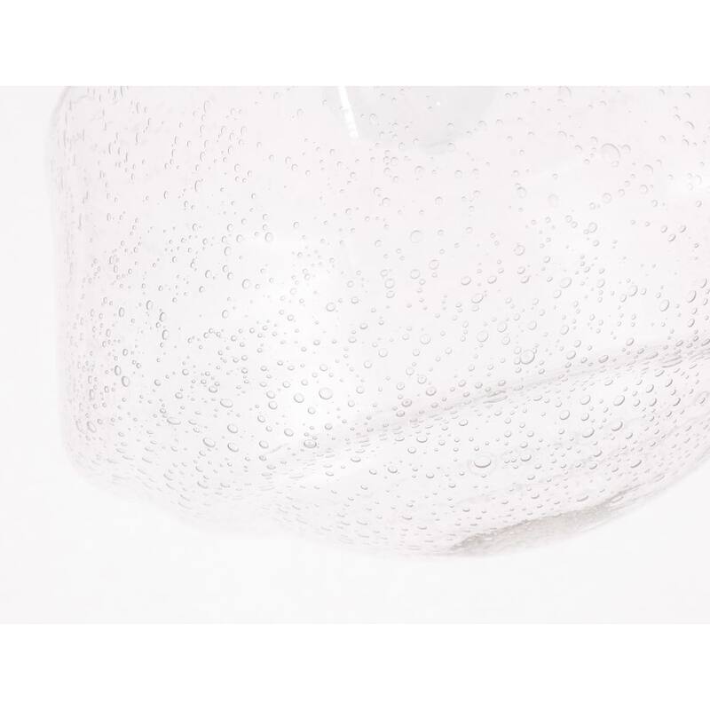 Klyle 1-Light Clear Bubble Glass Flush mount