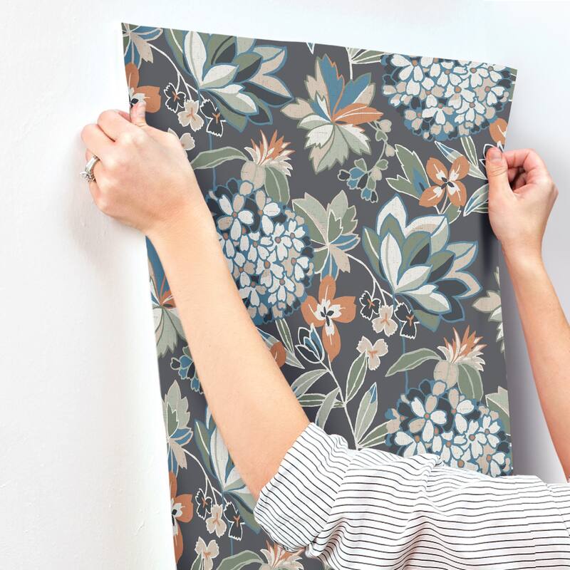 A-Street Prints Valdivian Moss Floral Wallpaper