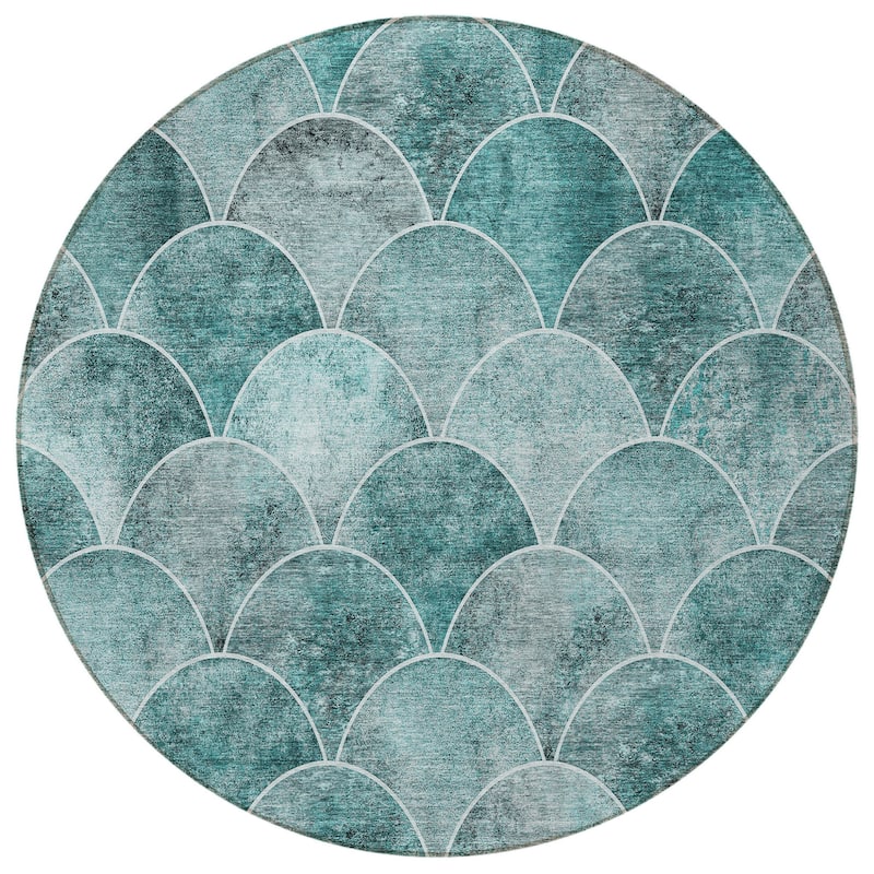 HomeRoots Abstract Transitional Rectangle Outdoor Rug