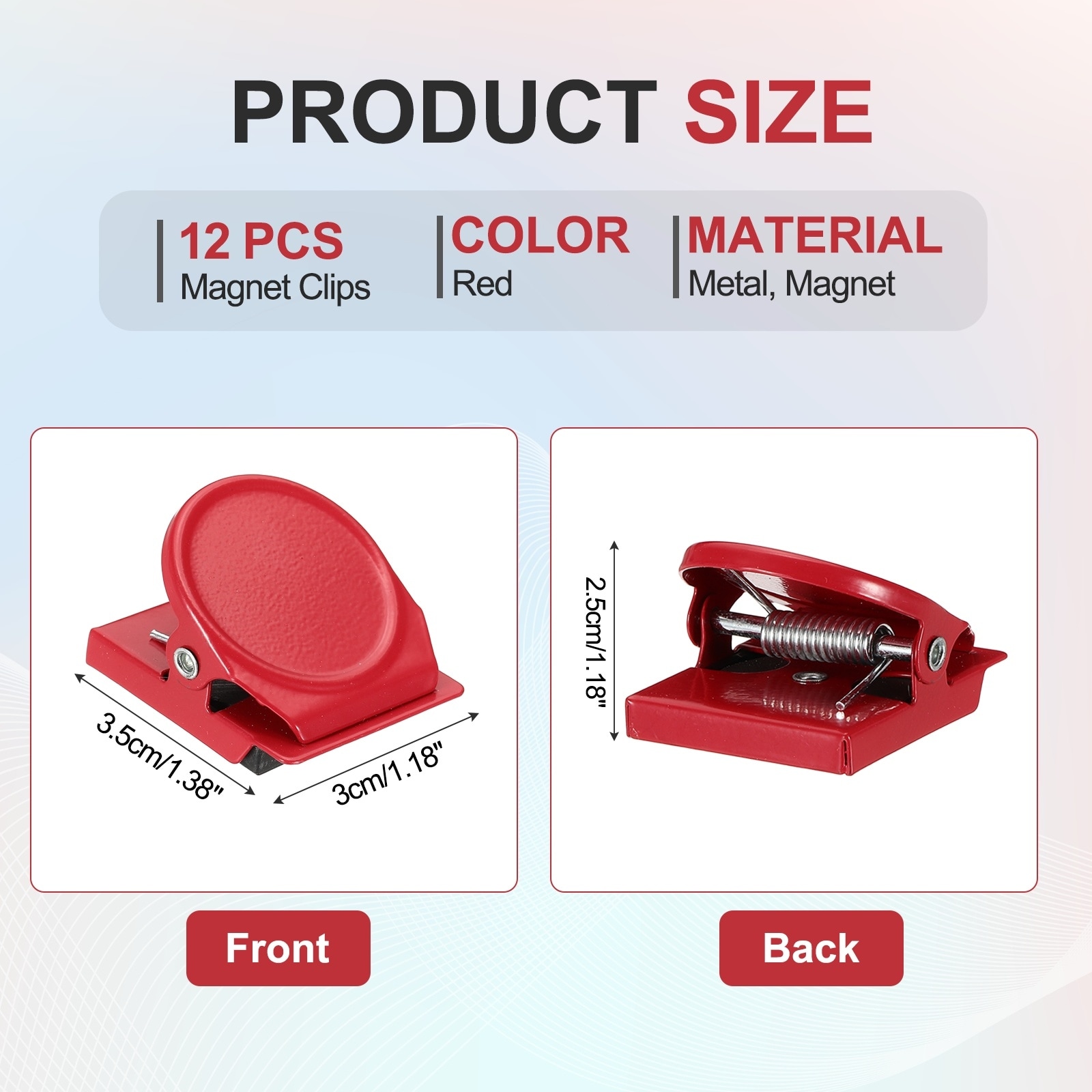 Magnet Metal Clips for Hanging, Round Fridge Magnetic Clips Magnetic Paper Clamp Magnet Clamp for Locker Whiteboard