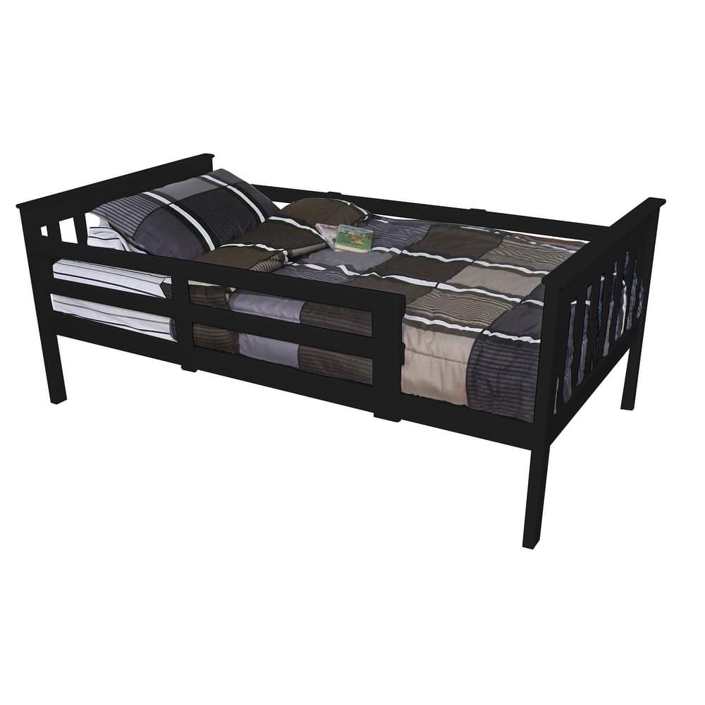 Pine Twin Mission Bed with Safety Rails