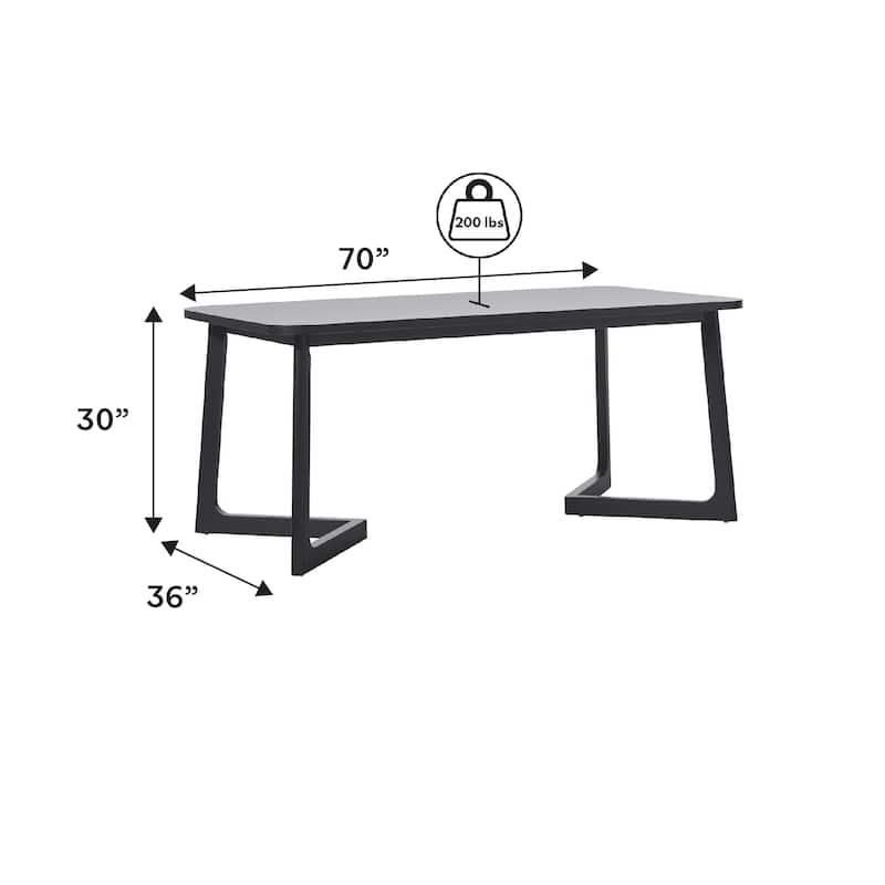Middlebrook Modern Solid Wood Dining Table with Geometric Legs