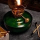 preview thumbnail 6 of 5, Kings County Tools Oil Lamp with Naval-Style Body and Brass Accents, Green
